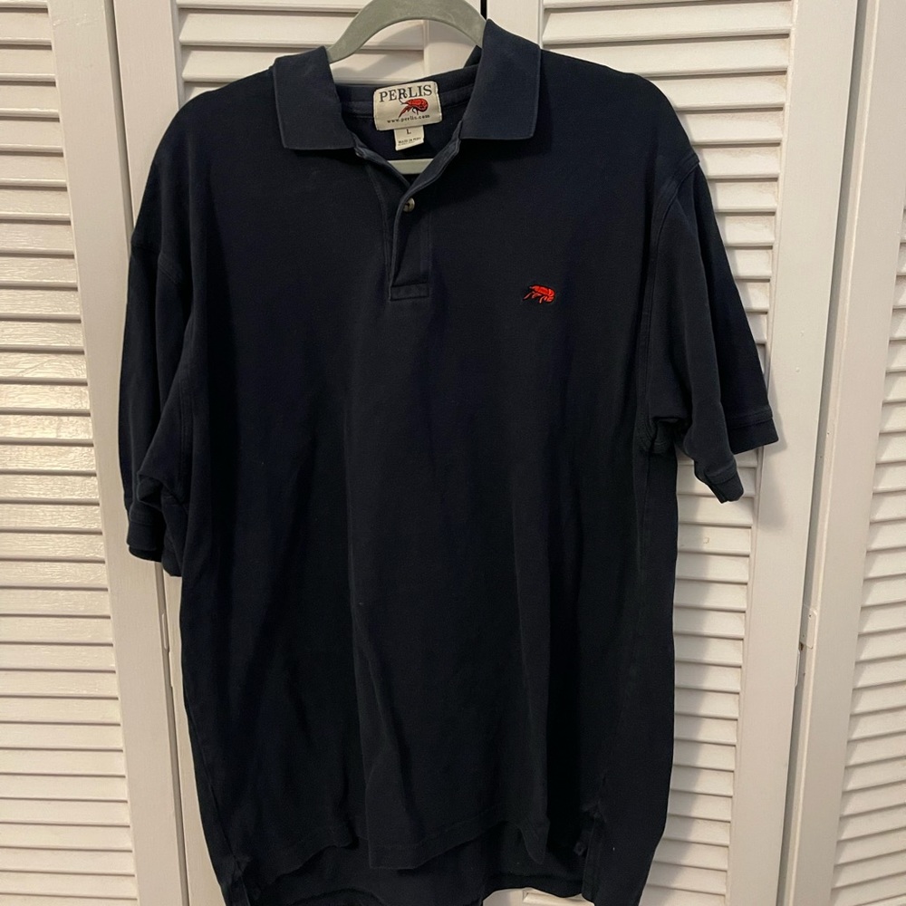 Perlis navy polo